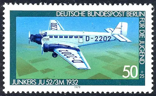 593 Luftfahrt 50+25 Pf Junkers **