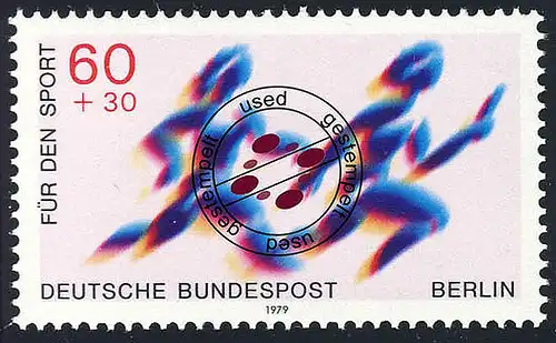 596 Sporthilfe 60+30 Pf Staffellauf O gestempelt