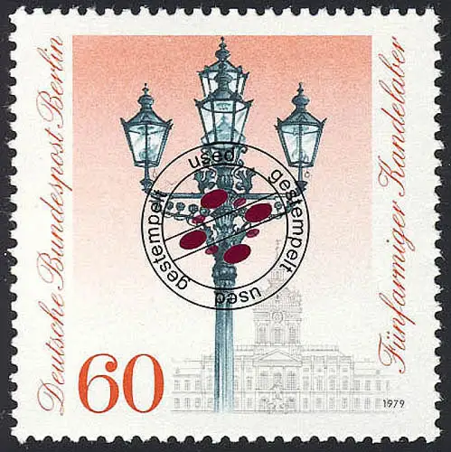 606 Straßenbeleuchtung 60 Pf, gestempelt O