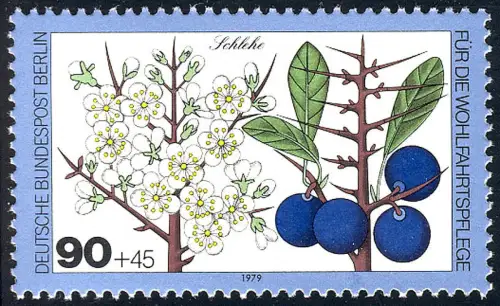 610 Wohlfahrt Wald 90+45 Pf Schlehe **