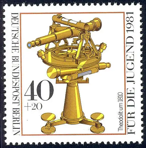 641 Optische Instrumente 40+20 Pf postfrisch ** - Theodolit