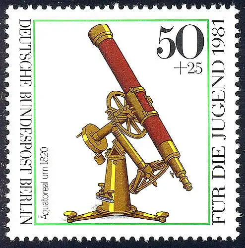 642 Optische Instrumente 50+25 Pf postfrisch ** - Äquatoreal