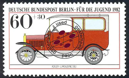 662 Jugend Kraftfahrzeuge 60+30 Pf O gestempelt