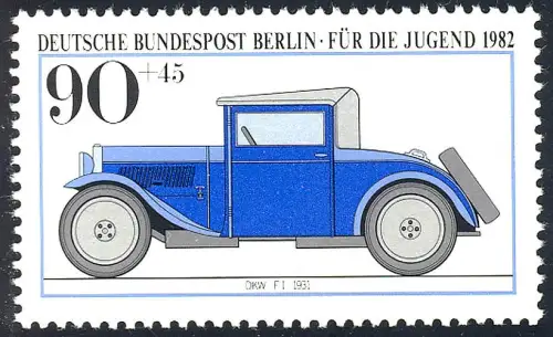 663 Jugend Kraftfahrzeuge 90+45 Pf, postfrisch **