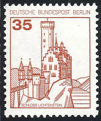 673 châteaux et chutes 35 Pf Lichtenstein **