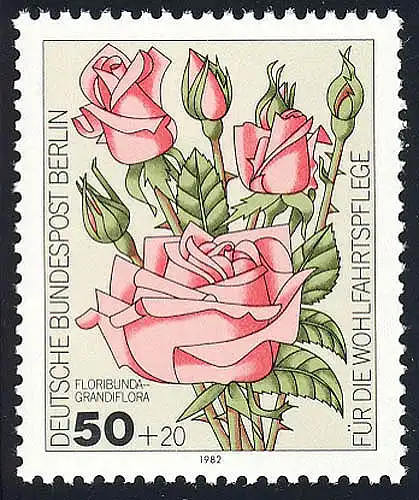 680 Rose de jardin de bienfaisance 50+20 Pf **
