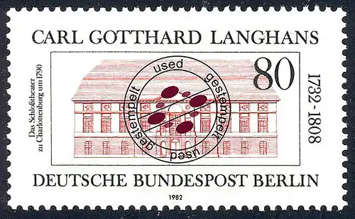 684 Carl Gotthard Langhans O gestempelt