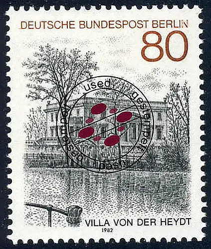 687 Ansichten 80 Pf Villa von der Heydt O