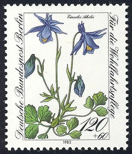706 Wohlfahrt Alpenblumen 120+60 Pf, postfrisch **