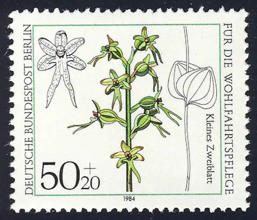 724 Wohlfahrt Orchideen 50+20 Pf, postfrisch **