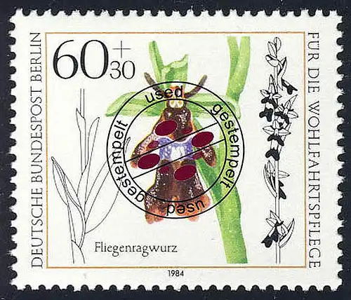 725 Wohlfahrt Orchideen 60+30 Pf O