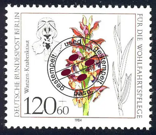 727 Wohlfahrt Orchideen 120+60 Pf O