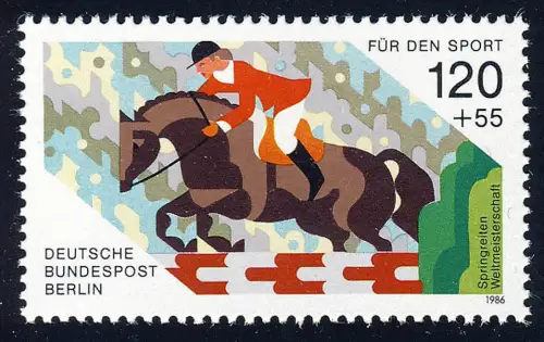 752 Springreiten 120+55 Pf, postfrisch **