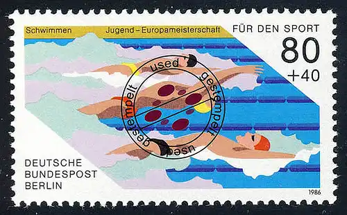 751 Schwimmen 80+40 Pf O