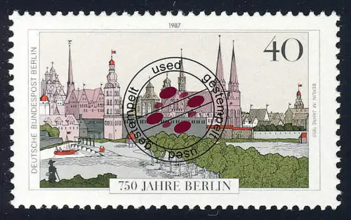 772 750 Jahre Berlin 40 Pf aus Block 8, O
