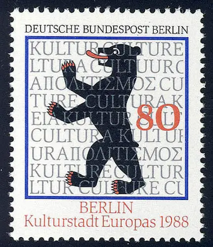800 Kulturhauptstadt Berlin 1988, postfrisch **