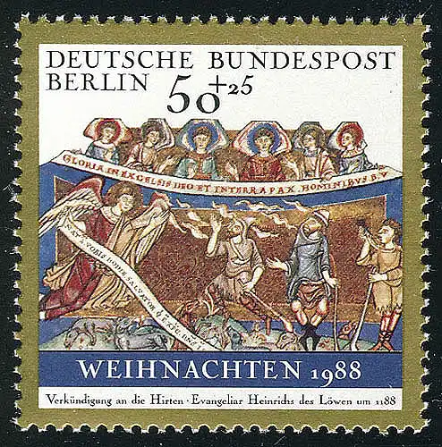 829 Weihnachten 50+25 Pf  **