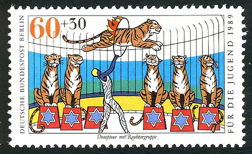 838 Jugend Zirkus 60+30 Pf Dompteur **