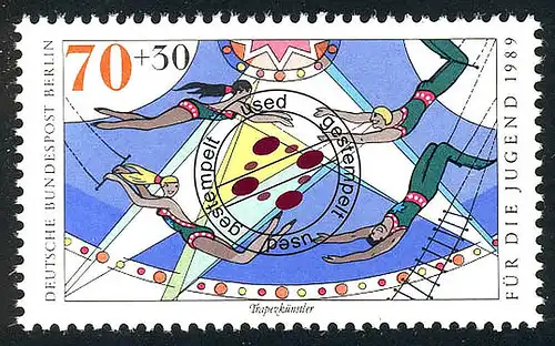 839 Trapezkünstler 70+30 Pf O