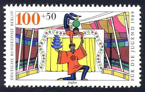 841 Zirkus - Jongleur 100+50 Pf **