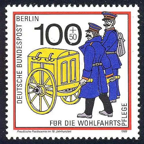 854 Wohlfahrt Postbeförderung 100+50 Pf **