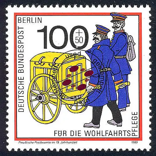 854 transport postal de bien-être 100+50 Pf O