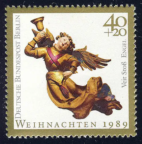 858 Weihnachten 40+20 Pf Engel **