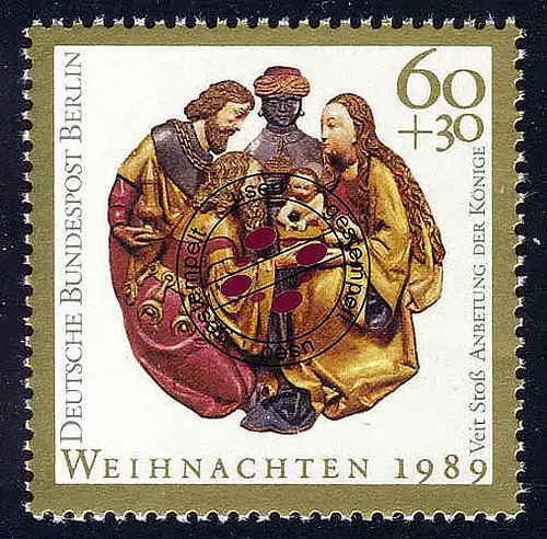 859 Weihnachten 60+30 Pf Könige O