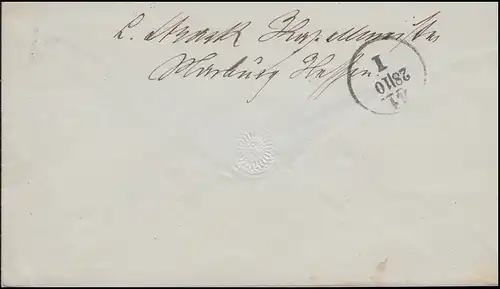 Umschlag U 12A Adler 10 Pfennig MARBURG / CASSEL 27.10.1885 nach BERLIN 28.10.