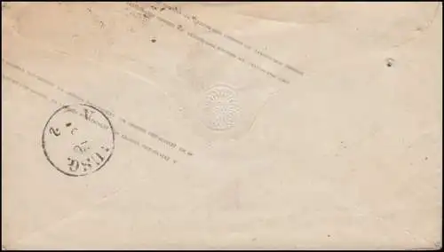 Confédération allemande du Nord 1Aa, paragraphe 1 Gr. Tampon de caste TUCHEL 25.3. vers Schlochau