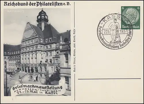 PP 127 Exposition des timbres Kurhessen-Thuringen SSt KASSEL 22.5.1937