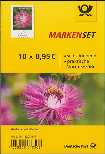 FB 90b Blume Flockenblume, Folienblatt mit 10x 3483, -20154, postfrisch **
