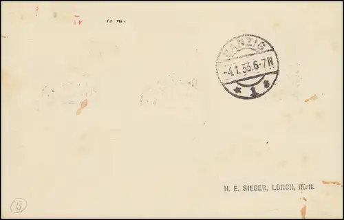 116-118 Jugendfürsorge 1932, Satz auf R-Postkarte VADUZ 3.1.33 nach DANZIG 4.1.