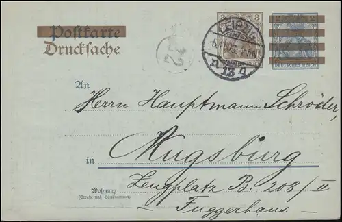 Privatpostkarte PZD 2X Gebrüder Senf: Neuer Katalog für 1907, LEIPZIG 5.11.1906 