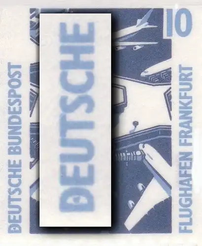 34I MH SWK 5,- DM, PLF Fleck im D, Feld 4, **