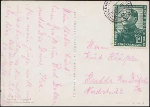 286 Dt.-Chin. Freundschaft EF AK Bad Doberan Kosterkirche HEILIGENDAMM 31.1.1951