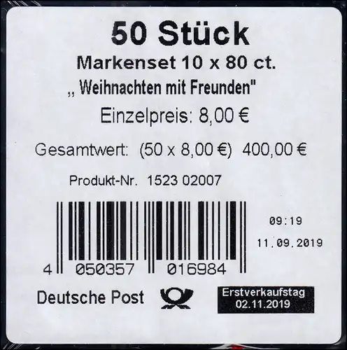 FB 95 Noël avec des amis, feuille feuille BANDEROLE