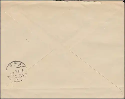 AFS Seebad Heringsdorf - Der deutsche Meereskurort 15.9.1934, R-Brief nach Kiel