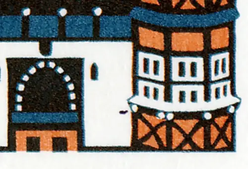 43 MH SWK 2001 mit PLF Fleck rechts unten im weißen Mittelstück, 2187 Feld 1, **