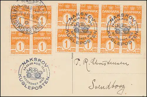 Dänemark Jubiläumsausstellung NAFILA 1935 auf AK Briefträger SSt NAKSKOV 24.8.35