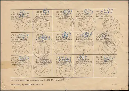 937 Ulbricht MeF comme taxe de carte d'identité Référence Nouvelles éditions BRIMARK (ALTM) 6.5.63