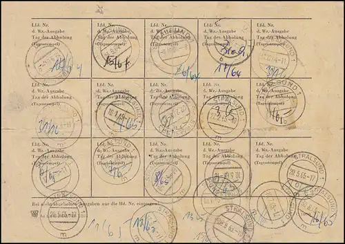 613 Aéroports de 1 DM comme taxe de carte d'identité Avoir droit à de nouvelles dépenses STRALSUND 19.9.64