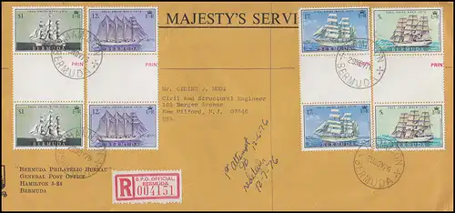 Bermudes 326-329 voiliers Cutty Sark avec passerelle R-Bf. HAMILTON 29.11.76