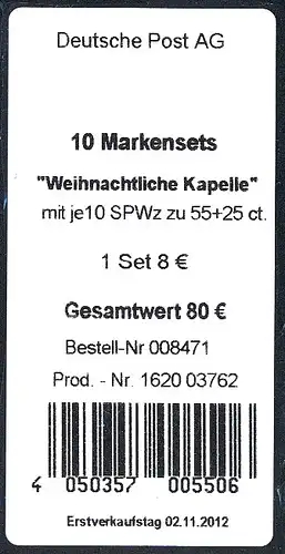 91 MH Weihnachten 2012, Banderole