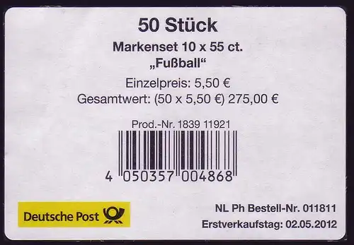 88 MH football passionné Allemagne 2012, Banderole en blanc