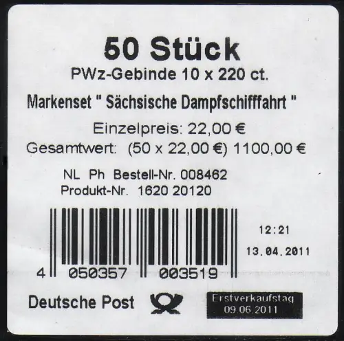 85 MH Dampfschiff Raddampfer Diesbar, Banderole