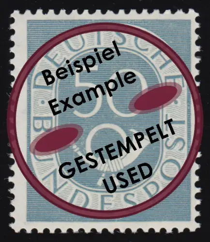 134 Posthorn 50 Pf, gestempelt O