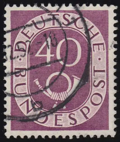 133 Posthorn 40 Pf, gestempelt O