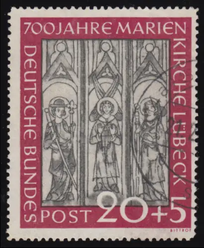 140 Marienkirche 20+5 Pf, gestempelt O