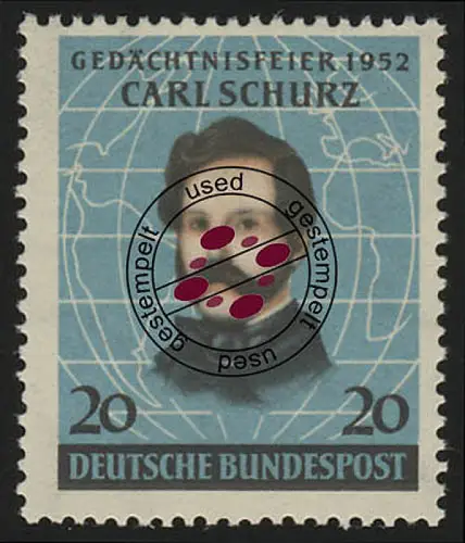 155 Schurz - Marke gestempelt O